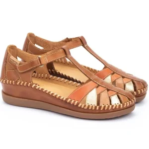 PIKOLINOS Cadaques W8K-0705C1 Nata y brandy Sandalia casual mujer