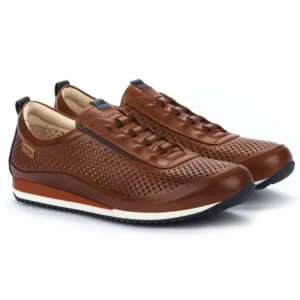PIKOLINOS Liverpool M2A-6252 Azul y cuero Deportivo calado elásticos hombre