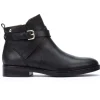 PIKOLINOS Puertollano W3C-8869 Cuero y negro Botín plano hebilla mujer