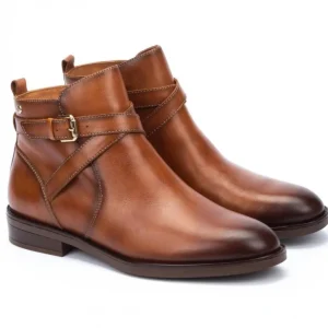 PIKOLINOS Puertollano W3C-8869 Cuero y negro Botín plano hebilla mujer
