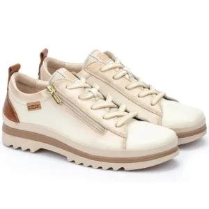 PIKOLINOS VIGO W3W-6979 Azul, cuero y nata Deportiva casual mujer cordones