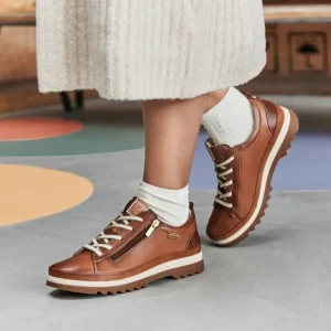PIKOLINOS VIGO W3W-6979 Azul, cuero y nata Deportiva casual mujer cordones