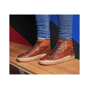 PIKOLINOS Vitoria W0T-7559C2 Marfil y Cuero Botín plano mujer