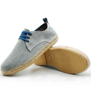 SALVI 043-314 Beige, verde y celeste Zapatilla Yute cordones hombre