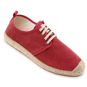 SALVI 049-178 Beis Kaki azul y granate Lona Yute cordones hombre