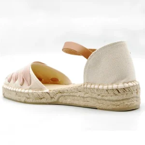SALVI 102-002 Beis y nude Zapatilla yute cintas mujer
