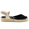 SALVI 278-314 Negro, beige y celeste Alpargatas yute mujer