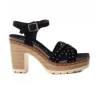 SANDALIA SPORT DE DOS COLORES CON TACON ANCHO 66686