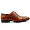 SERGIO SERRANO 5802 Azul y Cuero Zapato vestir puntera cortada cordones Hombre