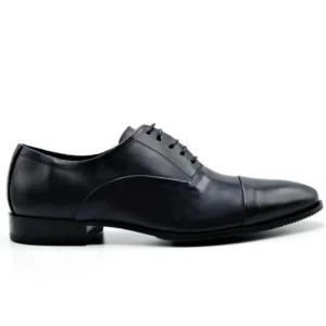 SERGIO SERRANO 5802 Azul y Cuero Zapato vestir puntera cortada cordones Hombre