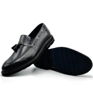 SERGIO SERRANO 5105 Azul y Cuero Mocasín Hombre