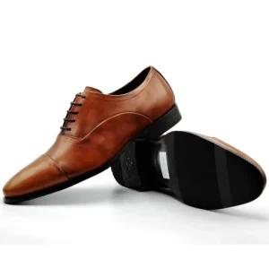 SERGIO SERRANO 5802 Azul y Cuero Zapato vestir puntera cortada cordones Hombre