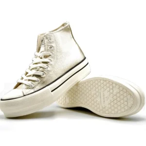 VICTORIA 1 061109 Plata y Dorado. Bota basquet plataforma mujer