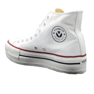 VICTORIA 1061101 Bota basquet lona. Negro y blanco