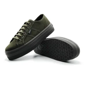 VICTORIA 109205 Negro, verde y gris. Deportiva mujer plataforma - Tienda Online -