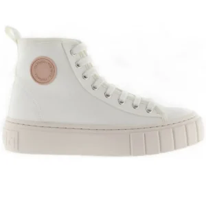 VICTORIA Abril 1270100 Crudo Botín Lona cordones plataforma mujer