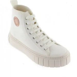 VICTORIA Abril 1270100 Crudo Botín Lona cordones plataforma mujer