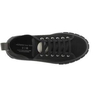 VICTORIA Abril 1270105 Negro zapatilla plataforma cordones mujer