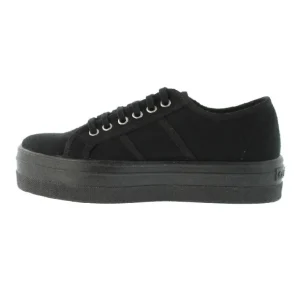 VICTORIA Barcelona 09201 Negro Plataforma lona - Tienda Online -