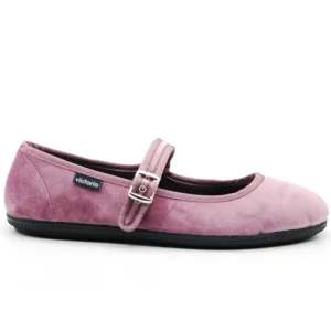 VICTORIA Oda 104913 Terciopelo Merceditas mujer hebilla
