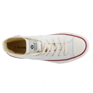 VICTORIA Tribu 1061121 Blanco y Negro Bota Lona Plataforma Piso sierra mujer