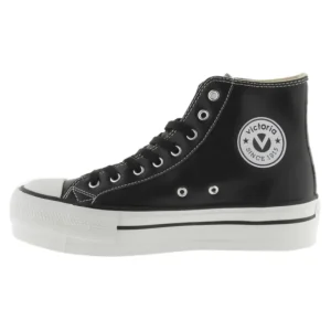 VICTORIA Tribu 1061119 Negro y Blanco V lateral Deportiva bota cordones mujer
