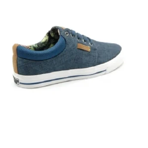 zapatilla de lona en beis y azul LOIS DEPORTIVO 61007