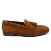 zapato mocasin en ante con borlas de sergio serrano 10408