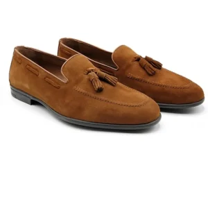 zapato mocasin en ante con borlas de sergio serrano 10408